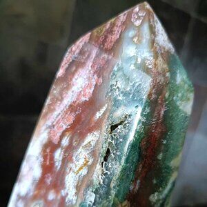 Ocean Jasper Tower with natural caves 2.7 lbs